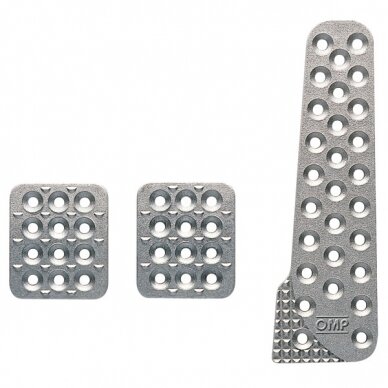 OMP smėlio srovių apdorotas aliuminis 3 pedalių rinkinys: stabdžiai 60 x 70 mm / akceleratorius 60 x 210 mm OMP smėlio srovių apdorotas aliuminis 3 pedalių rinkinys: stabdžiai 60 x 70 mm / akceleratorius 60 x 210 mm