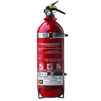 ABC 2 kg aliuminio rankinis miltelinis gesintuvas OMP CB0-0316-A01