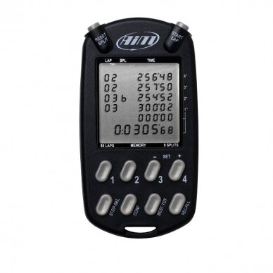 AIM Multi-Chron rankinis chronometras, skirtas 1–4 vairuotojams AIM Multi-Chron rankinis chronometras, skirtas 1–4 vairuotojams