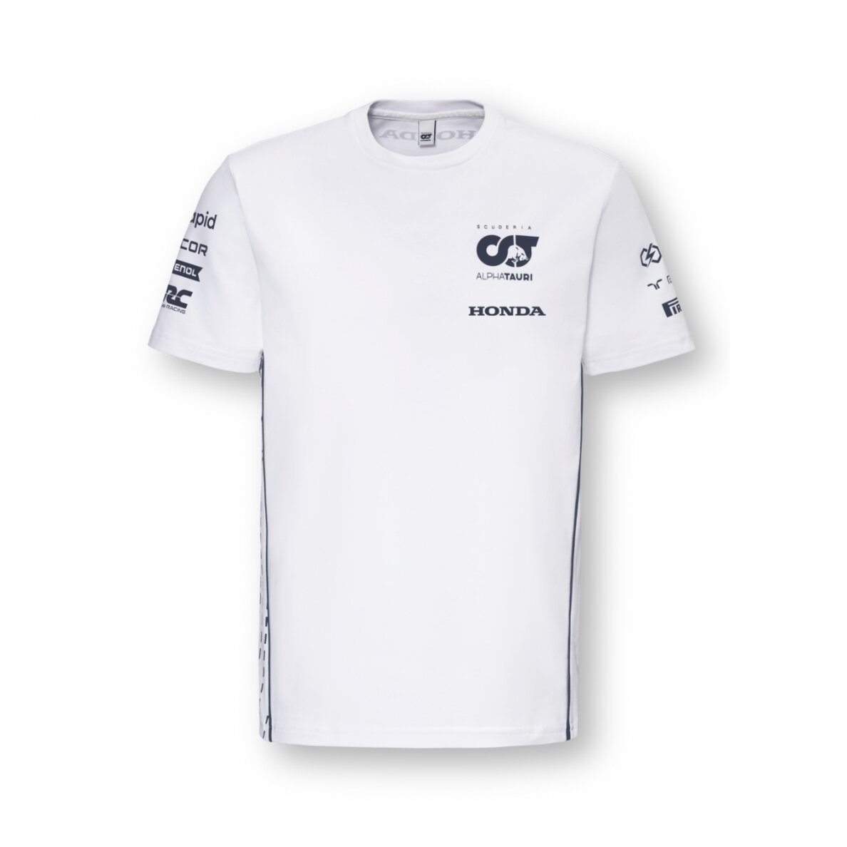 ALPHA TAURI Team F1 balta marškinėliai vyrams ALPHA TAURI Team F1 balta marškinėliai vyrams