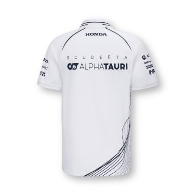 ALPHA TAURI Team F1 balta polo marškinėliai vyrams