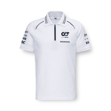 ALPHA TAURI Team F1 balta polo marškinėliai vyrams