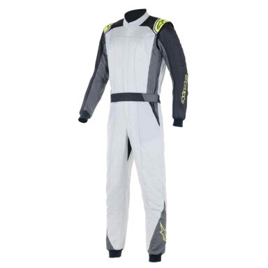 „Alpinestars Atom Fia 8856 2018“ sidabro antracito geltona spalva „Alpinestars Atom Fia 8856 2018“ sidabro antracito geltona spalva
