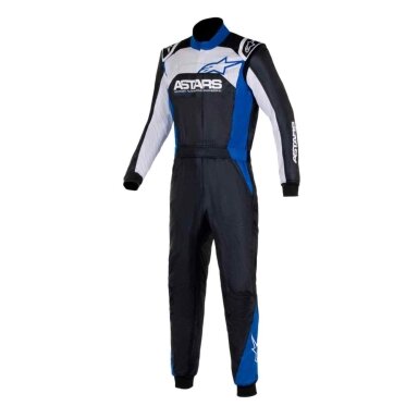 ALPINESTARS ATOM GRAPHIC FIA 8856 2018 Juodas sidabrinis mėlynas kostiumas