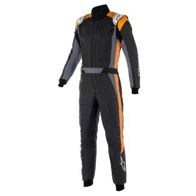 ALPINESTARS GP PRO COMP V2 FIA 8856 2018 Juoda Pilka Oranžinė Kombinezonas