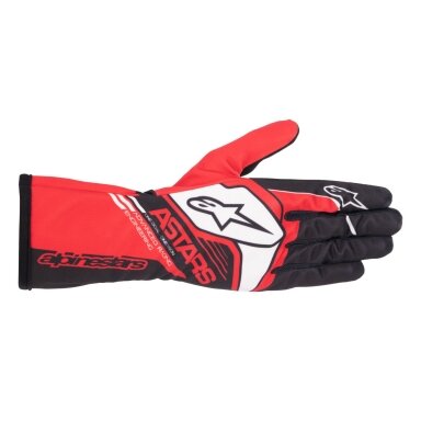 ALPINESTARS Tech-1 K Race V2 korporatyvinės juodos/raudonos pirštinės