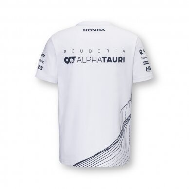ALPHA TAURI Team F1 balta marškinėliai vyrams 1 ALPHA TAURI Team F1 balta marškinėliai vyrams 1