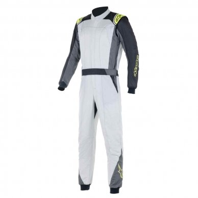 „Alpinestars Atom Fia 8856 2018“ sidabro antracito geltona spalva