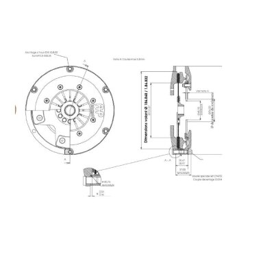 AP RACING CP7381 vieno disko sankabos mechanizmas su trinkelėmis, ø184 mm, 259 Nm