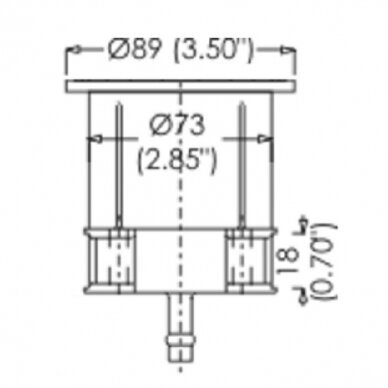 AP RACING 4342 stabdžių skysčio rezervuaras pagrindiniam cilindrui Ø 5/16" 1