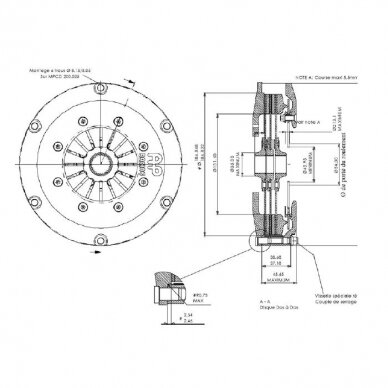 AP RACING CP7373 apvalus trigubas diskinis sankabos mechanizmas, ø184 mm, 1272 Nm 1