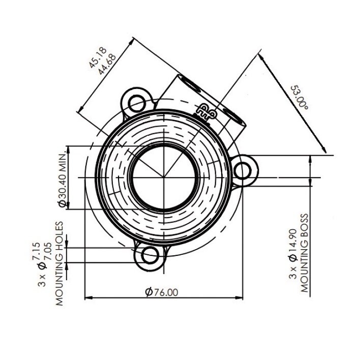 AP RACING CP6859 sankabos imtuvas Ø 54 mm – išorinis guolis – 18 mm eiga 1