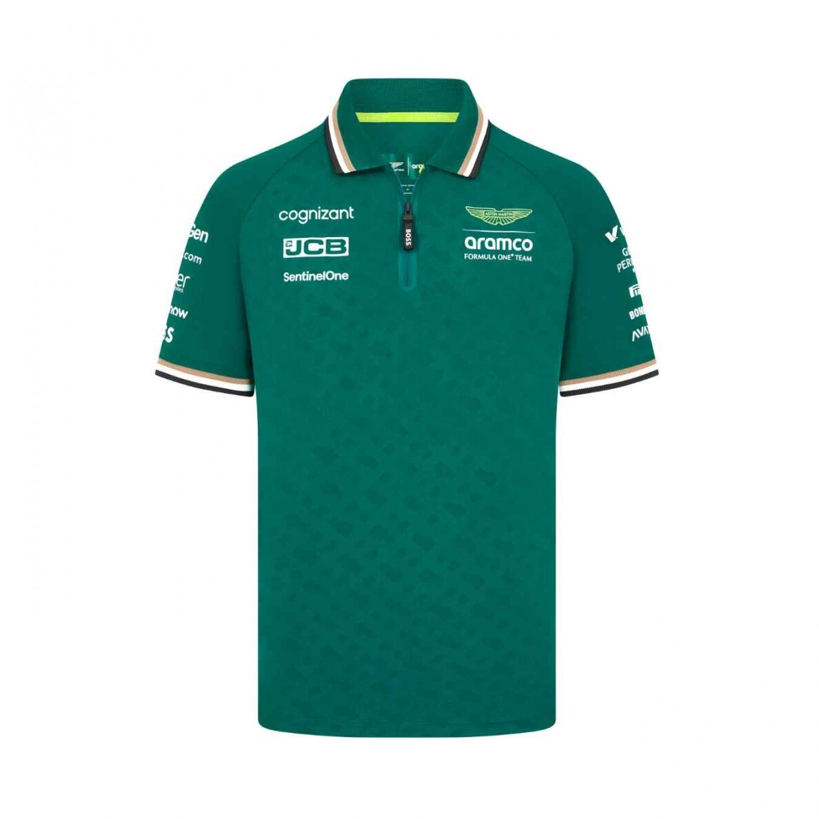 ASTON MARTIN Team Žali polo marškinėliai vyrams ASM24_PLH_TEA