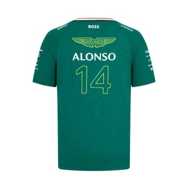 ASTON MARTIN Fernando Alonso žalia marškinėliai vaikams ASM24_TSE_ALO
