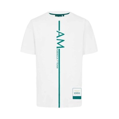 Aston MARTIN Oversized White T-shirt for men ASM24_TSH_OVE