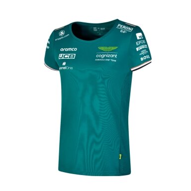ASTON MARTIN Team F1 žalia marškinėliai moterims