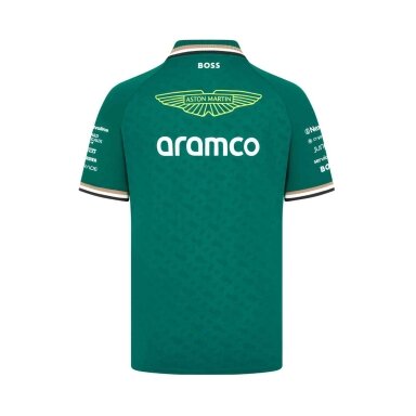 ASTON MARTIN Team Žali polo marškinėliai vyrams ASM24_PLH_TEA