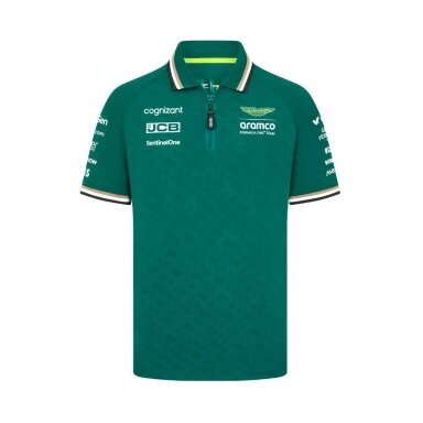 ASTON MARTIN Team Žali polo marškinėliai vyrams ASM24_PLH_TEA