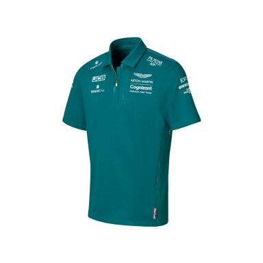 ASTON MARTIN Team žalios spalvos vyriškas polo marškinėlis