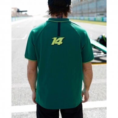 ASTON MARTIN Fernando Alonso KIMOA žalia polo marškinėliai vyrams 5 ASTON MARTIN Fernando Alonso KIMOA žalia polo marškinėliai vyrams 5