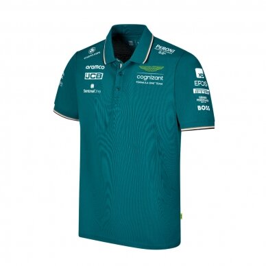 ASTON MARTIN Team F1 Žali polo marškinėliai vyrams ASTON MARTIN Team F1 Žali polo marškinėliai vyrams