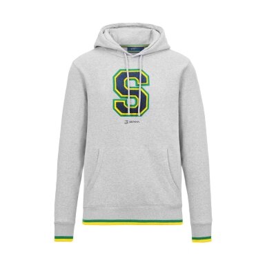 AYRTON SENNA Collegiate Gray vyriška džemperis su gobtuvu SEN23_SWH_COL