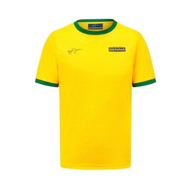 AYRTON SENNA geltona sportinė marškinėliai vyrams