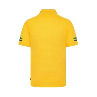 AYRTON SENNA juostuotas geltonas polo marškinėlis vyrams SEN24_PLH_STR