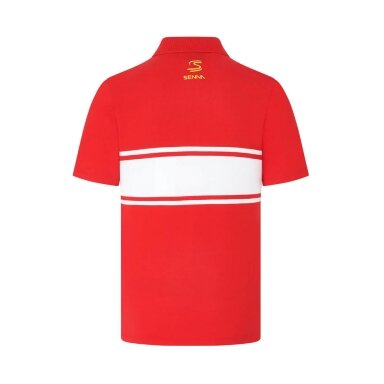 AYRTON SENNA McLaren Raudoni polo marškinėliai vyrams SEN24_PLH_MCL