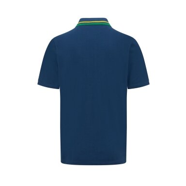 AYRTON SENNA mėlynas logotipu puoštas polo marškinėlis vyrams