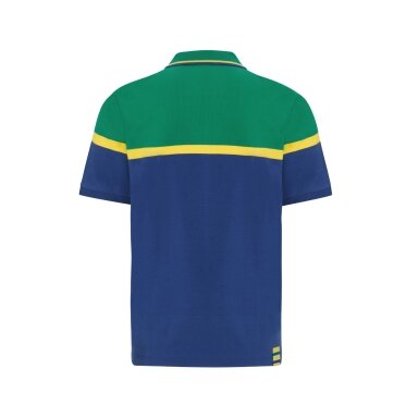 AYRTON SENNA mėlyna dryžuota polo marškinėliai vyrams