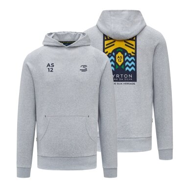 AYRTON SENNA Sezoninis Graphic pilkas vyriškas gobtuvas