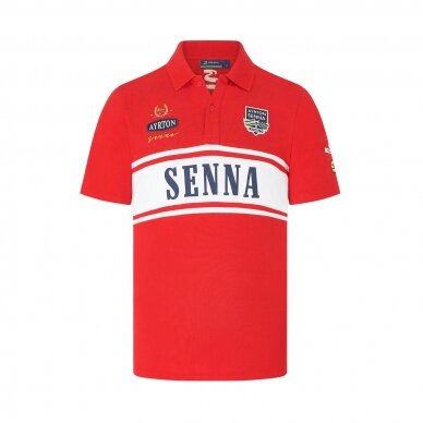 AYRTON SENNA Legacy raudona polo marškinėliai vyrams SEN24_PLH_LEG AYRTON SENNA Legacy raudona polo marškinėliai vyrams SEN24_PLH_LEG
