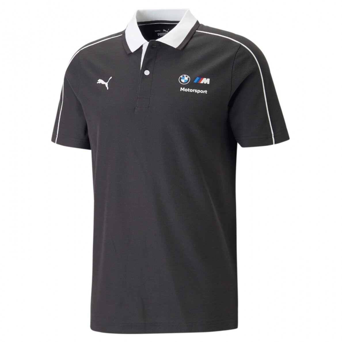 Juoda BMW MOTORSPORT PUMA polo marškinėliai vyrams Juoda BMW MOTORSPORT PUMA polo marškinėliai vyrams