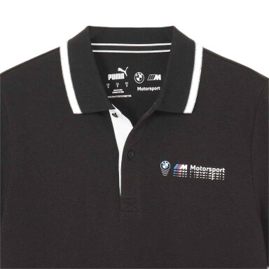 BMW MOTORSPORT Juoda polo marškinėliai vyrams PUM232_PLH_BMW