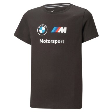 BMW MOTORSPORT Puma Essential Logo juodi marškinėliai vaikams
