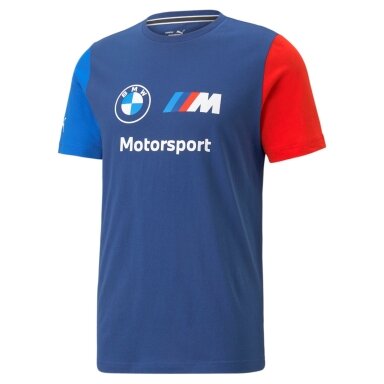BMW MOTORSPORT Puma Essential Logo mėlyna marškinėliai vyrams