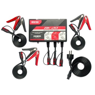 BS BATTERY BK20 įkroviklis 3 ličio/švino baterijoms