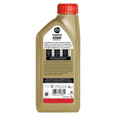 CASTROL EDGE 5W-30 C3 variklio alyva – 1 l kanistras 1
