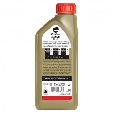 CASTROL EDGE 5W40 1L variklio alyva 1