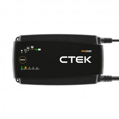 CTEK PRO25SE įkroviklis - 12V25A su 6 metrų laidu ir tvirtinimu CTEK PRO25SE įkroviklis - 12V25A su 6 metrų laidu ir tvirtinimu