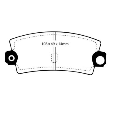 EBC BRAKES YELLOWSTUFF stabdžių kaladėlės RENAULT 21 galiniams