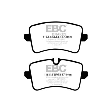 EBC Redstuff galinės stabdžių trinkelės RS4 ir RS5 B8 modeliams