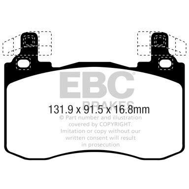 EBC Yellowstuff stabdžių kaladėlės Kia Stinger 3.3