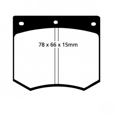 EBC BRAKES YELLOWSTUFF stabdžių kaladėlės FORD Escort Mk1/2 priekyje 1