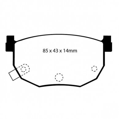 EBC BRAKES YELLOWSTUFF stabdžių trinkelės NISSAN 200 SX galiniams ratams 1