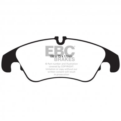 EBC Redstuff stabdžių trinkelės Audi A6 ir A7 C7 EBC Redstuff stabdžių trinkelės Audi A6 ir A7 C7