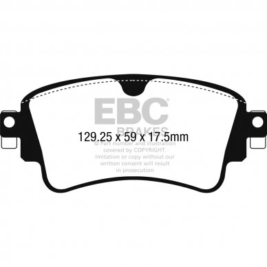 EBC Yellowstuff galinės stabdžių kaladėlės, skirtos Audi RS4 ir RS5 B9 EBC Yellowstuff galinės stabdžių kaladėlės, skirtos Audi RS4 ir RS5 B9