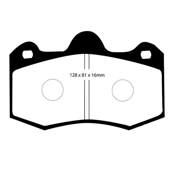 EBC BRAKES YELLOWSTUFF stabdžių trinkelės SEAT Ibiza III/IV priekiniams ratams 1