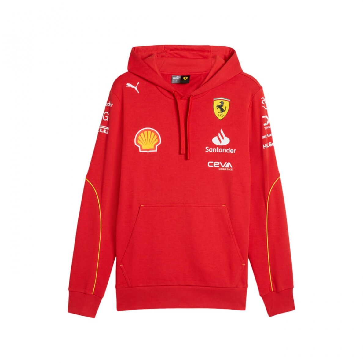 FERRARI F1 Team raudona vyriška džemperis su gobtuvu FER24_SWH_TEA